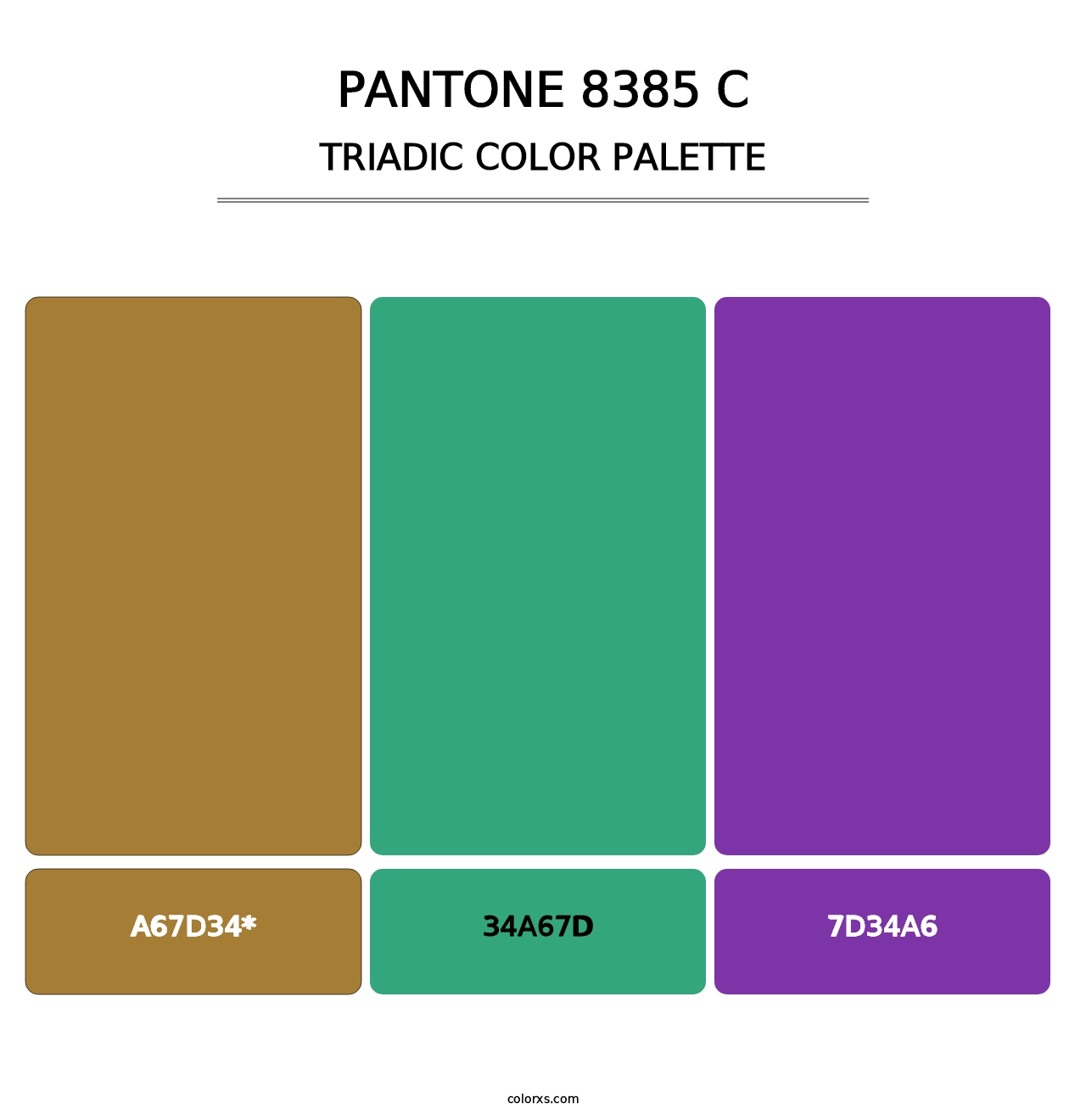 PANTONE 8385 C - Triadic Color Palette