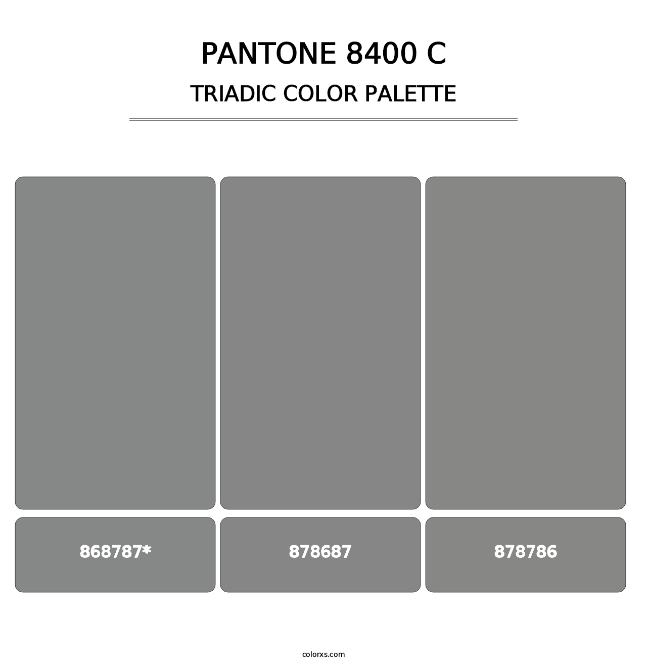 PANTONE 8400 C - Triadic Color Palette