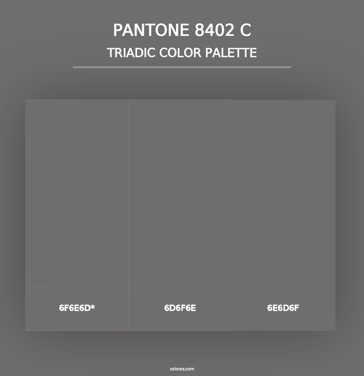 PANTONE 8402 C - Triadic Color Palette