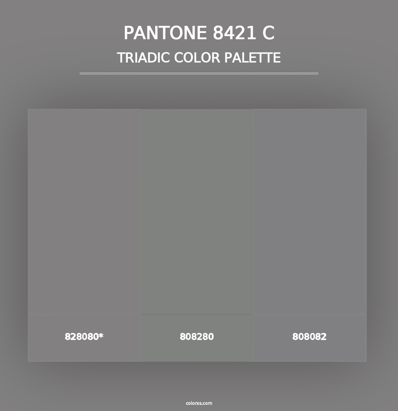 PANTONE 8421 C - Triadic Color Palette