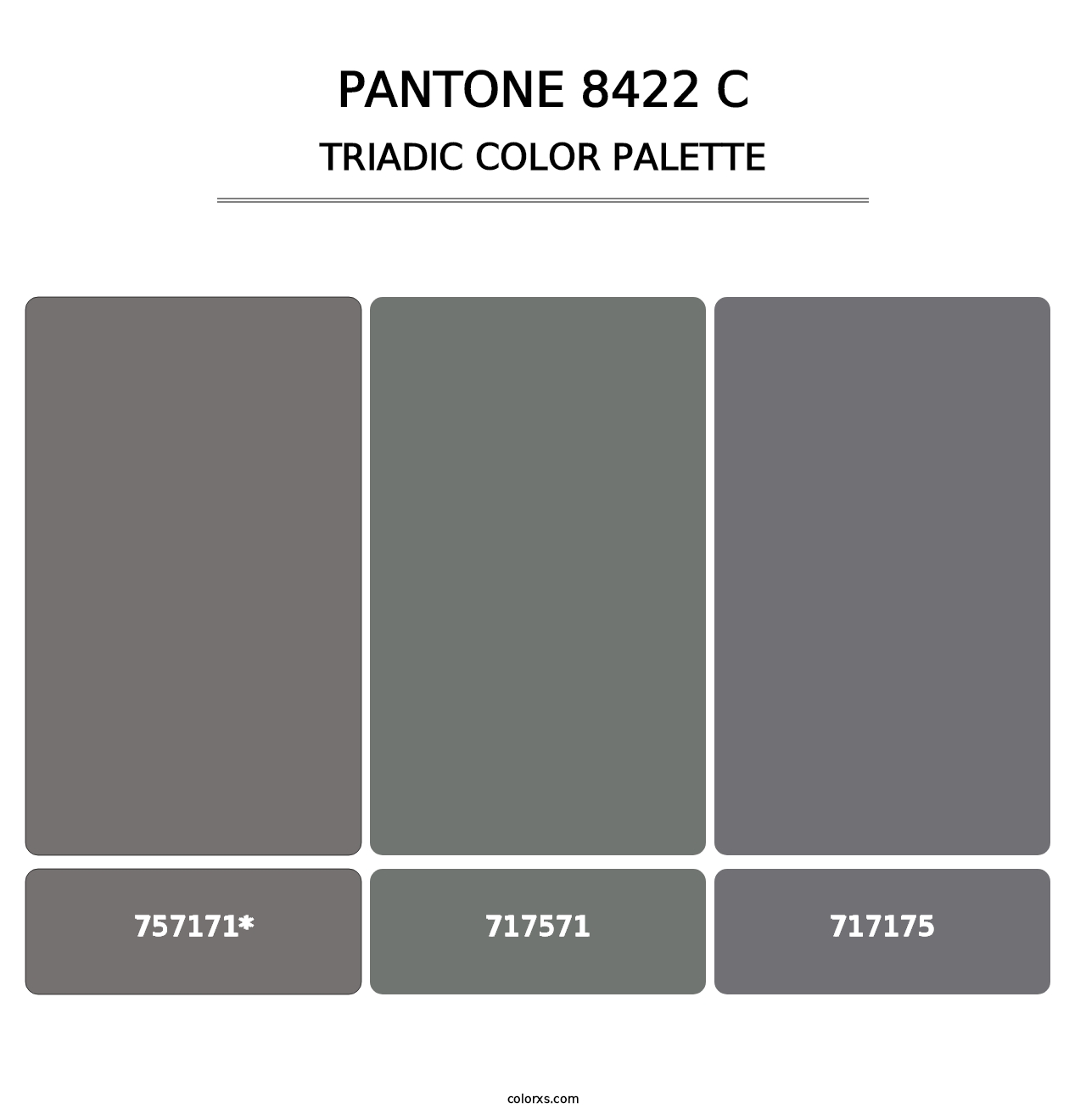 PANTONE 8422 C - Triadic Color Palette