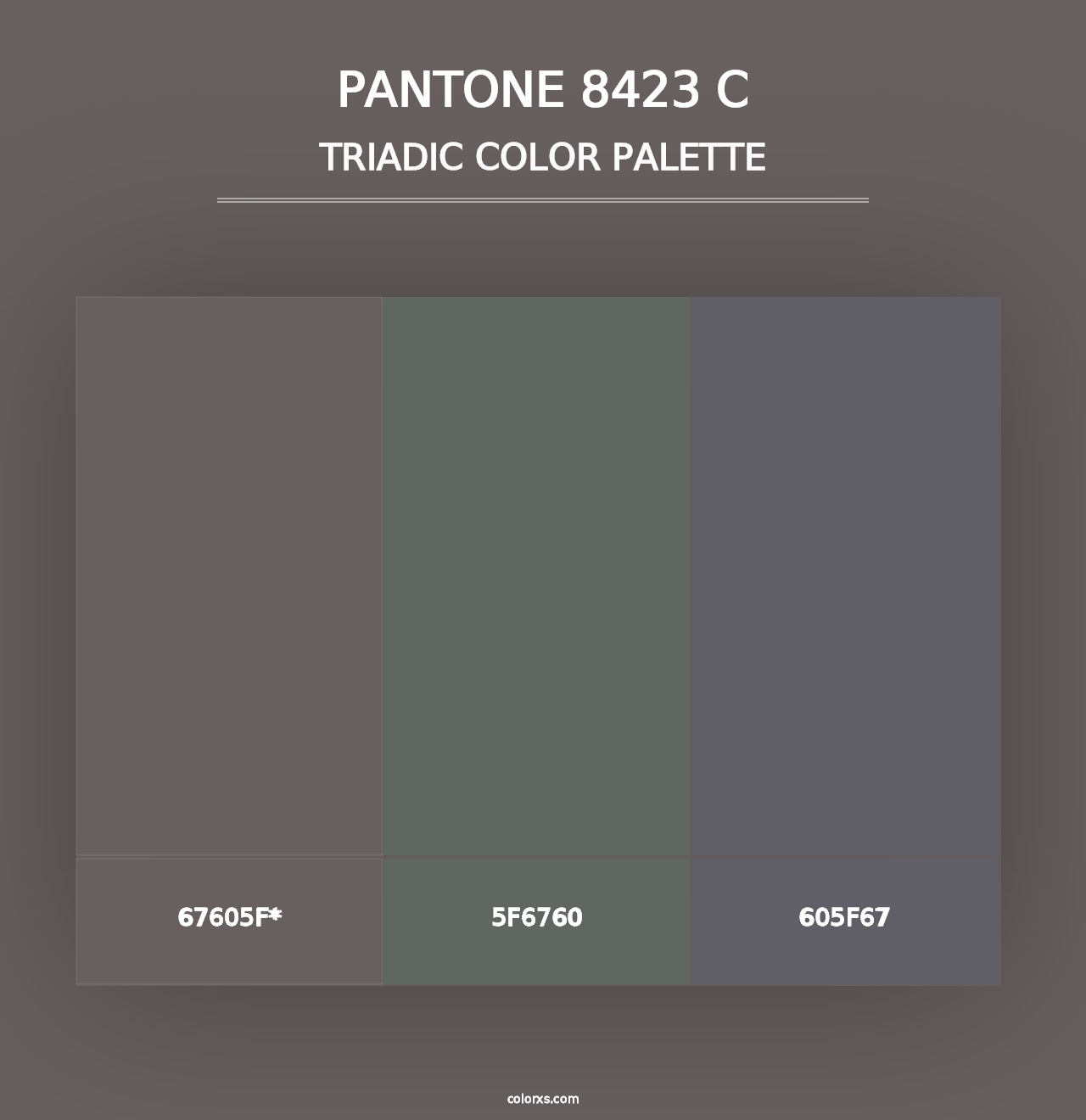 PANTONE 8423 C - Triadic Color Palette