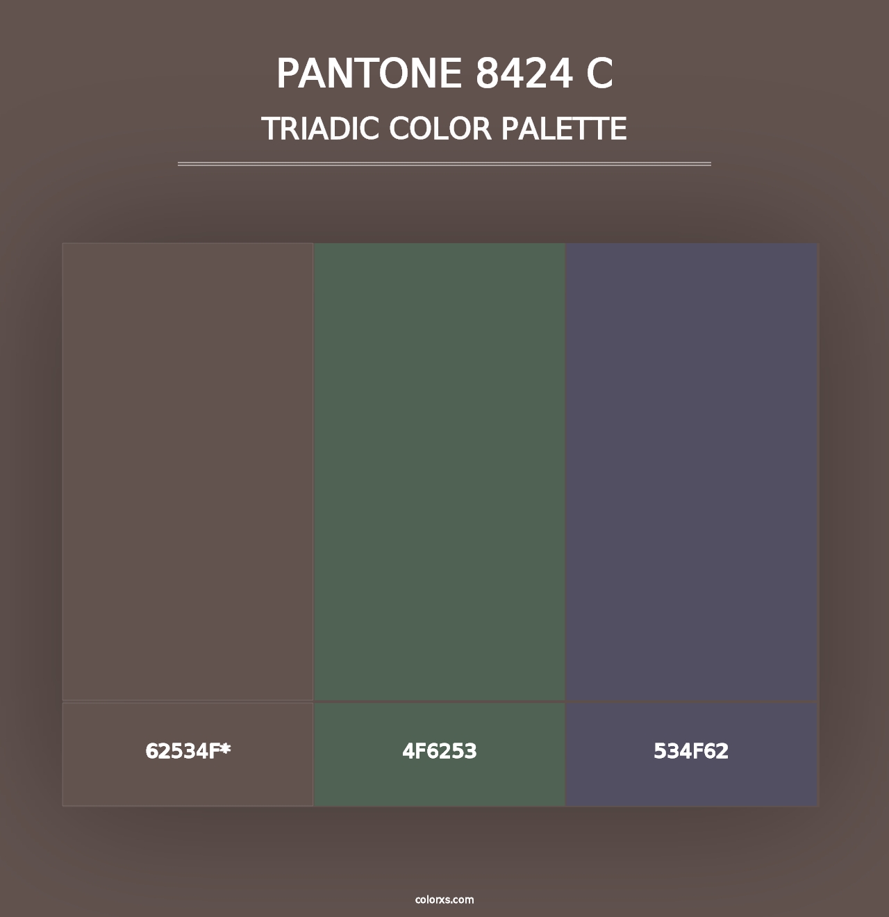 PANTONE 8424 C - Triadic Color Palette