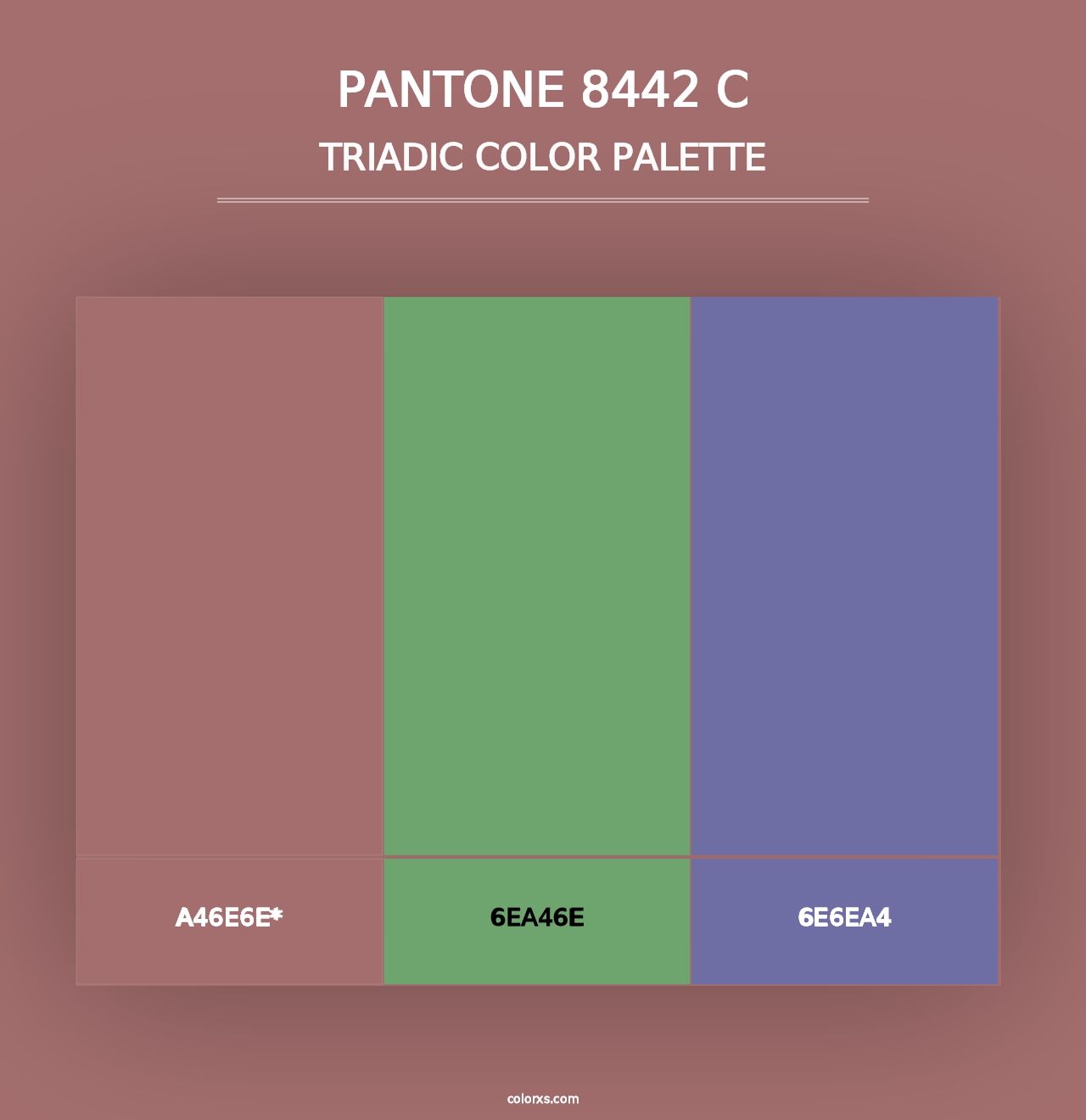 PANTONE 8442 C - Triadic Color Palette