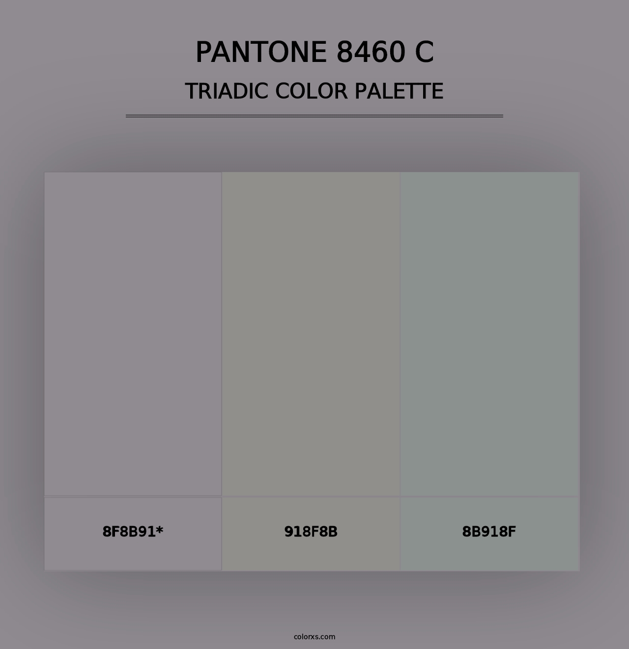 PANTONE 8460 C - Triadic Color Palette