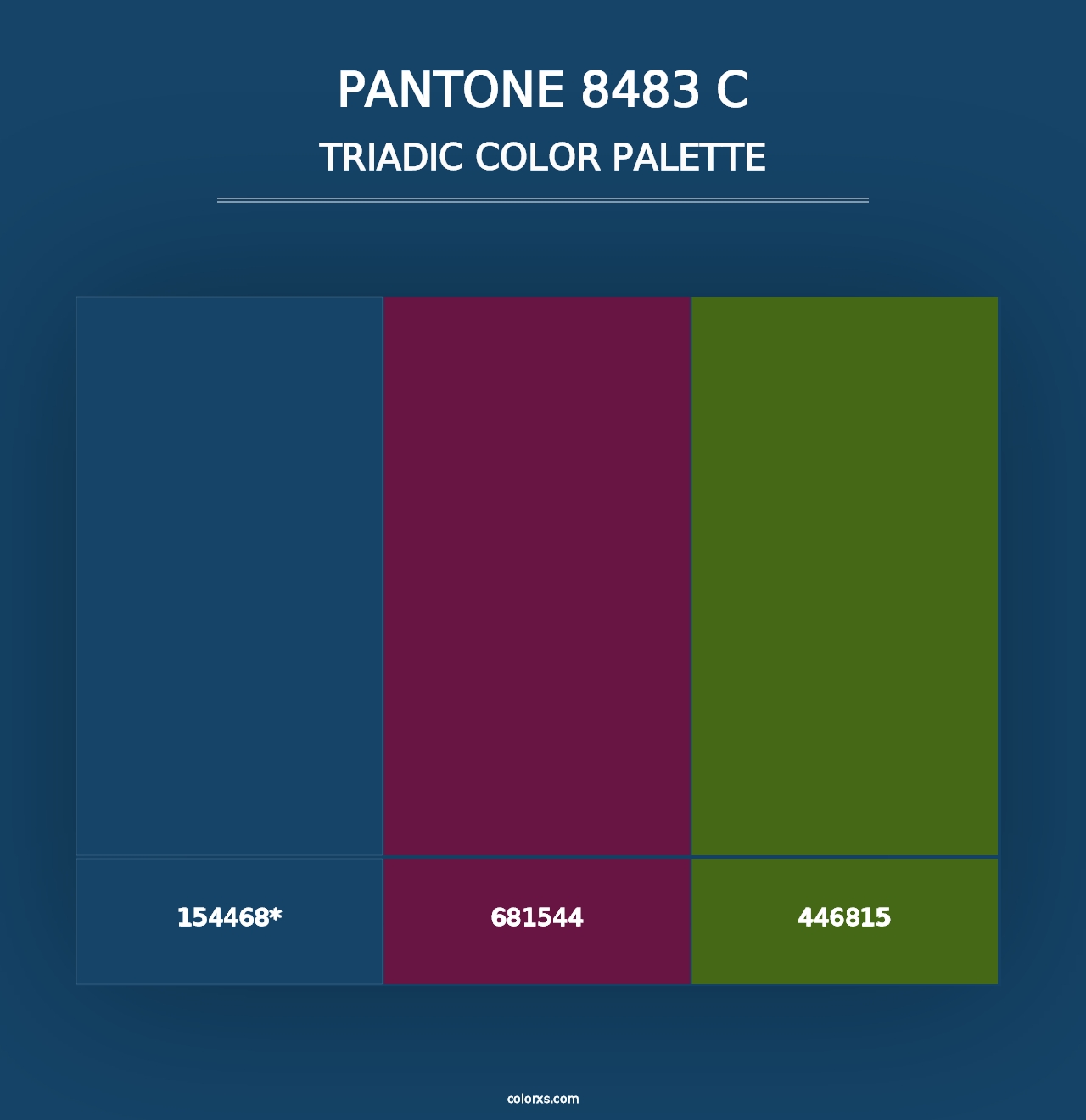 PANTONE 8483 C - Triadic Color Palette