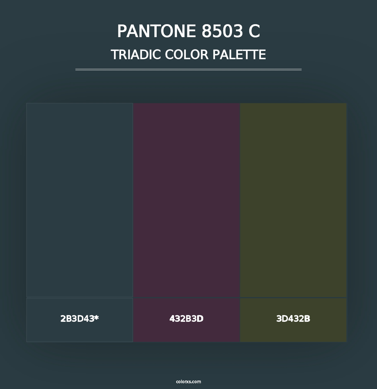 PANTONE 8503 C - Triadic Color Palette