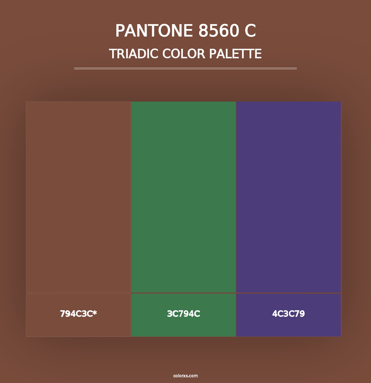 PANTONE 8560 C - Triadic Color Palette