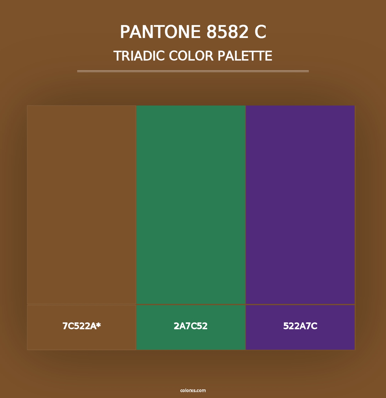 PANTONE 8582 C - Triadic Color Palette