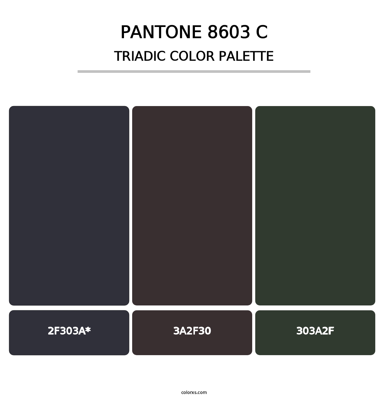 PANTONE 8603 C - Triadic Color Palette