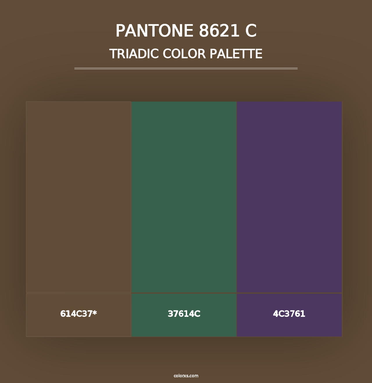 PANTONE 8621 C - Triadic Color Palette