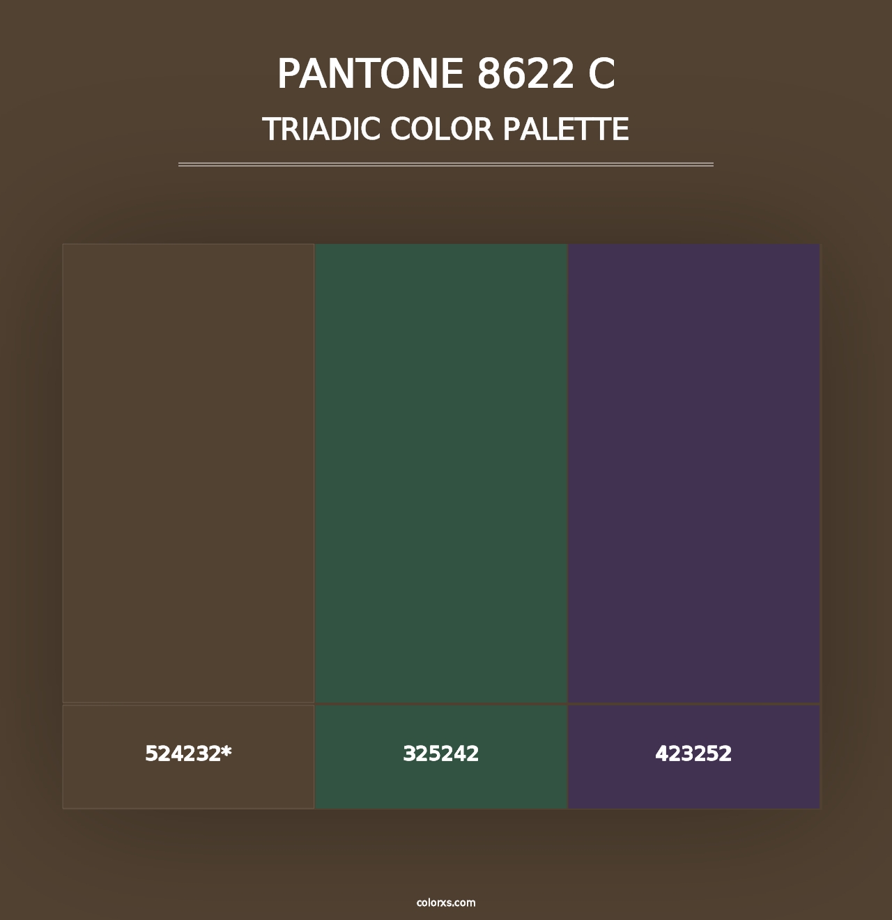 PANTONE 8622 C - Triadic Color Palette