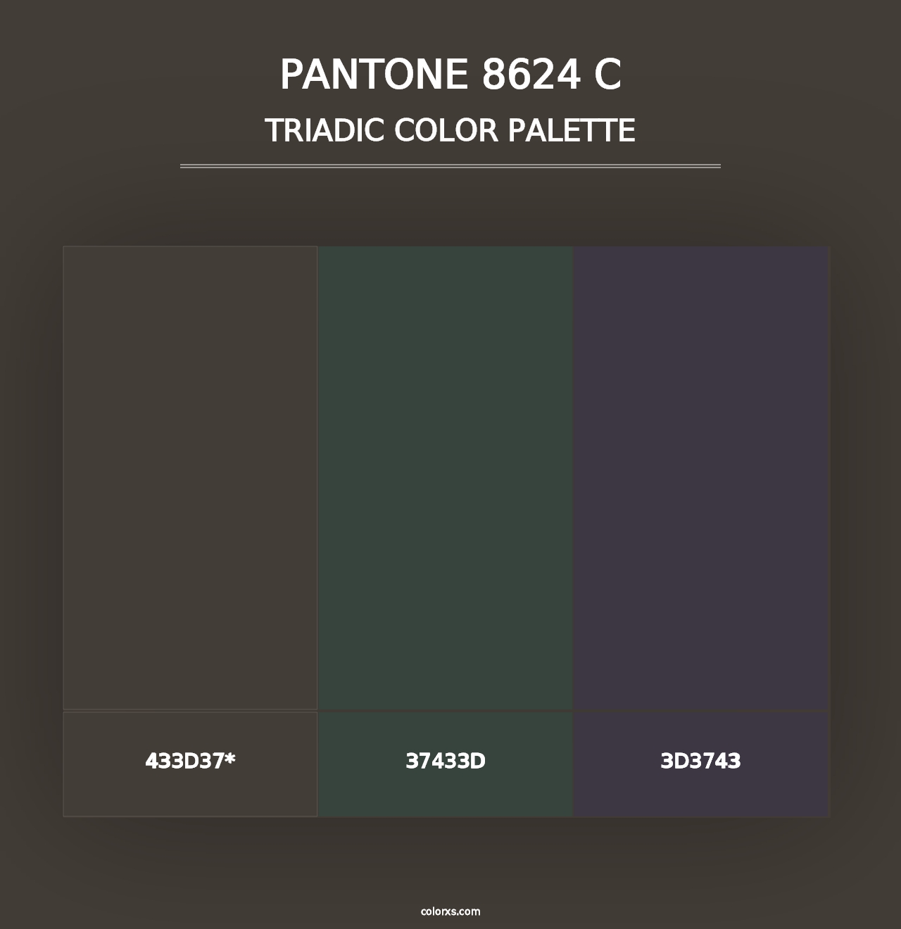 PANTONE 8624 C - Triadic Color Palette