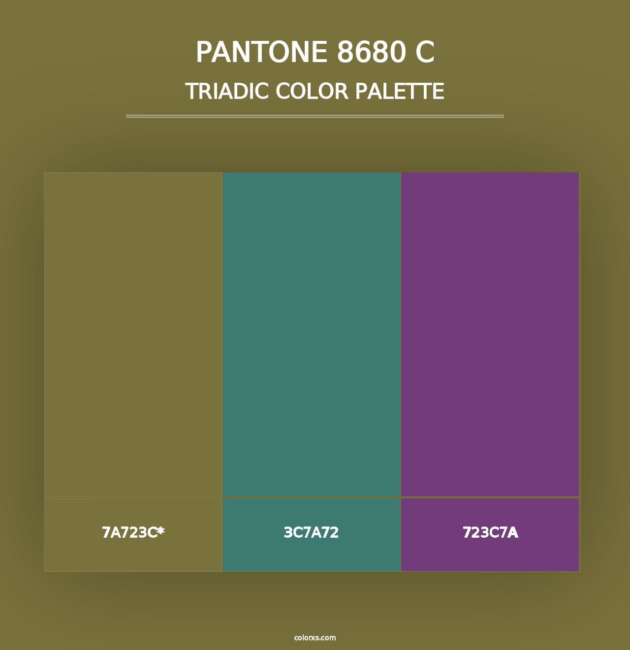 PANTONE 8680 C - Triadic Color Palette