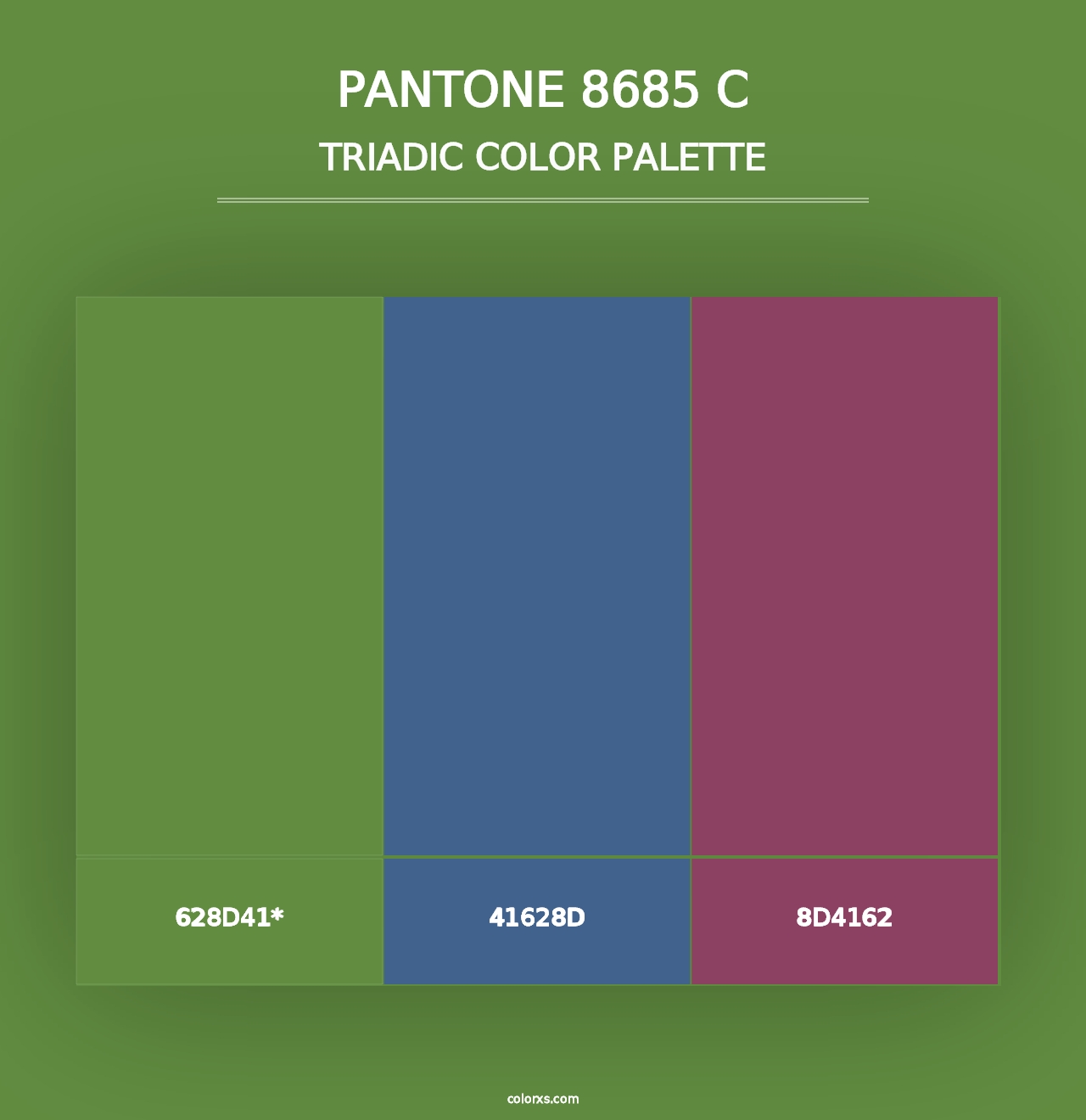 PANTONE 8685 C - Triadic Color Palette