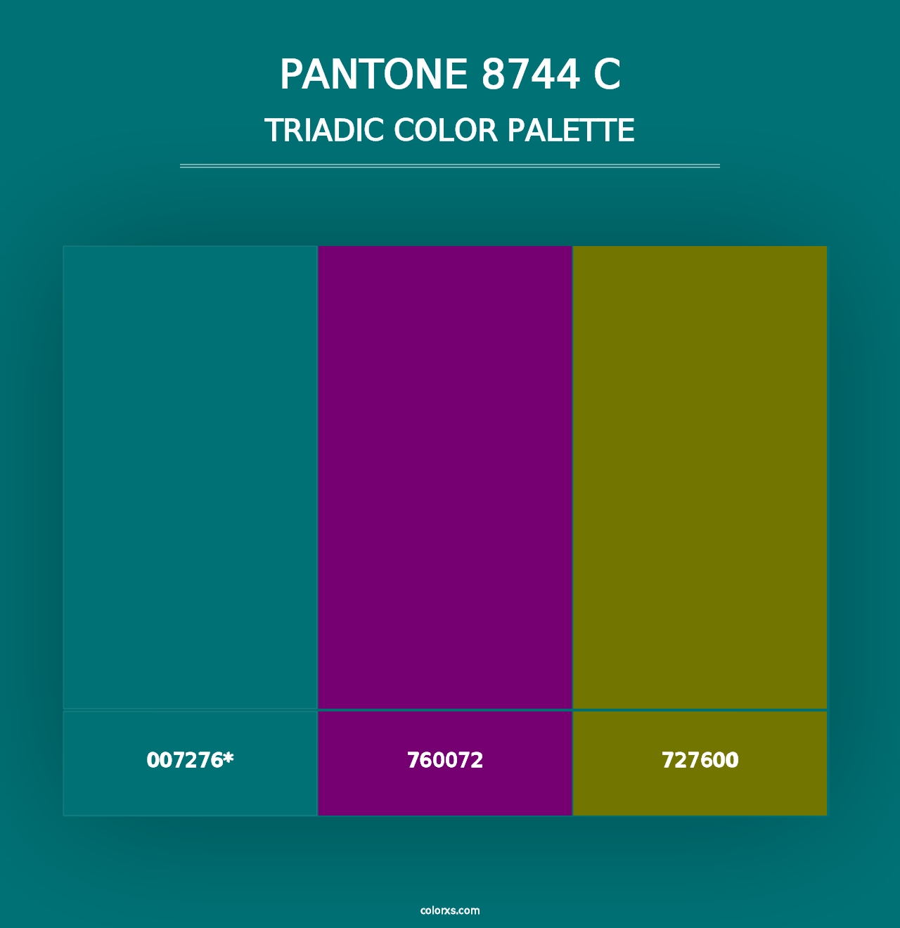 PANTONE 8744 C - Triadic Color Palette