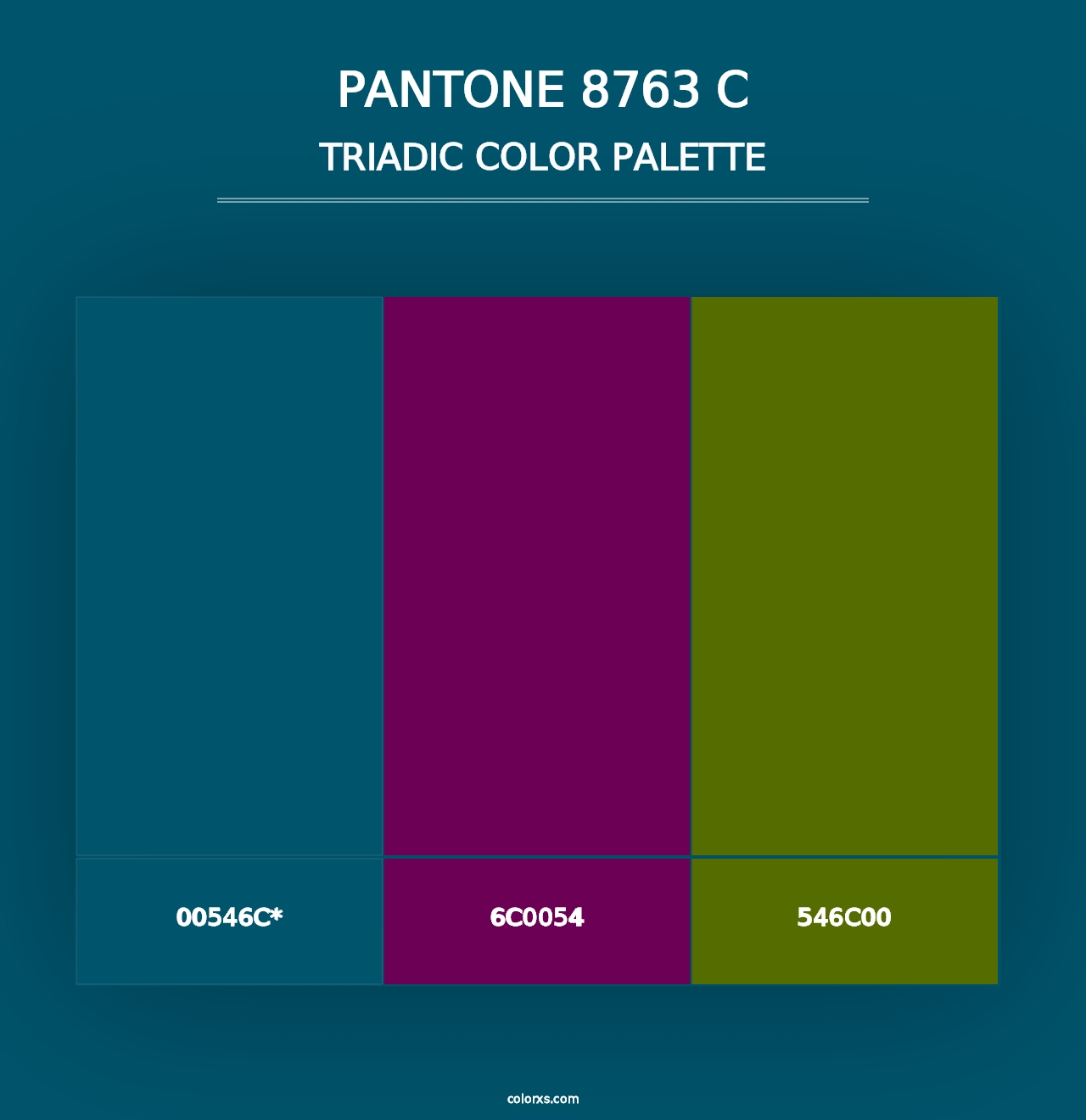 PANTONE 8763 C - Triadic Color Palette