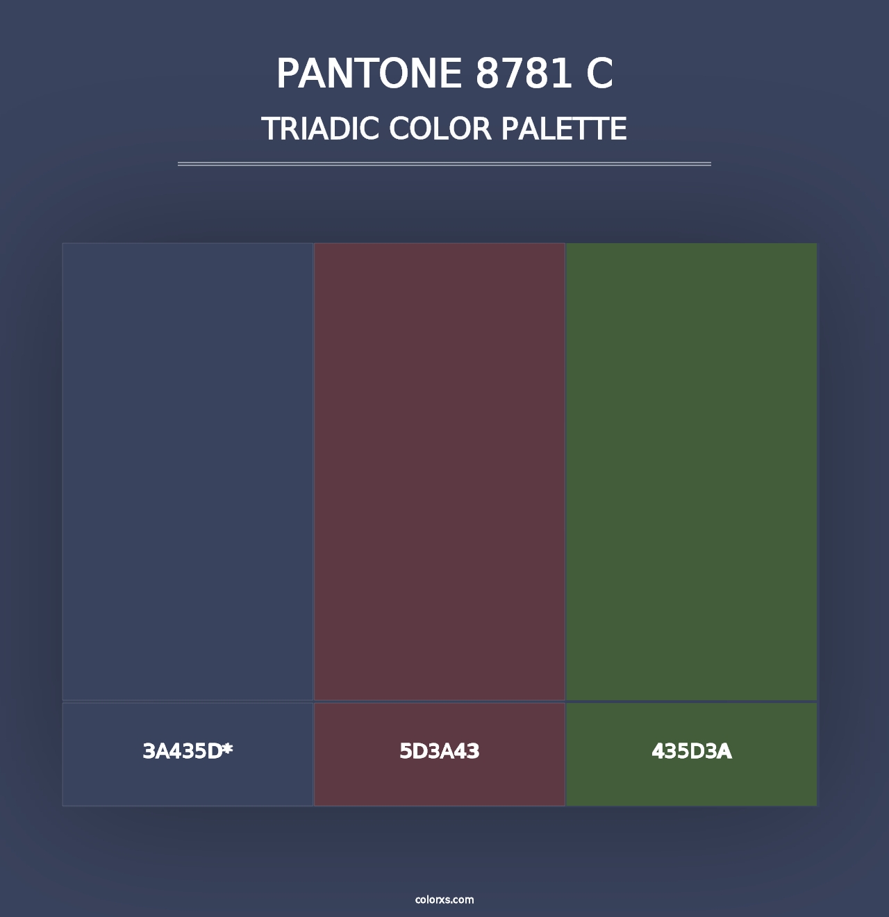 PANTONE 8781 C - Triadic Color Palette