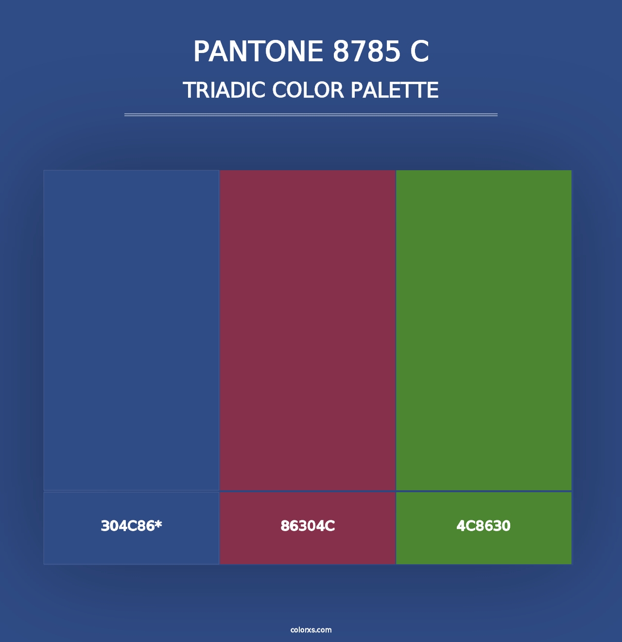 PANTONE 8785 C - Triadic Color Palette