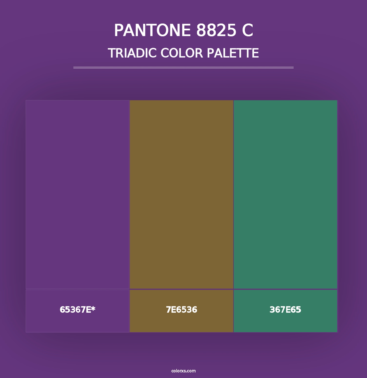 PANTONE 8825 C - Triadic Color Palette