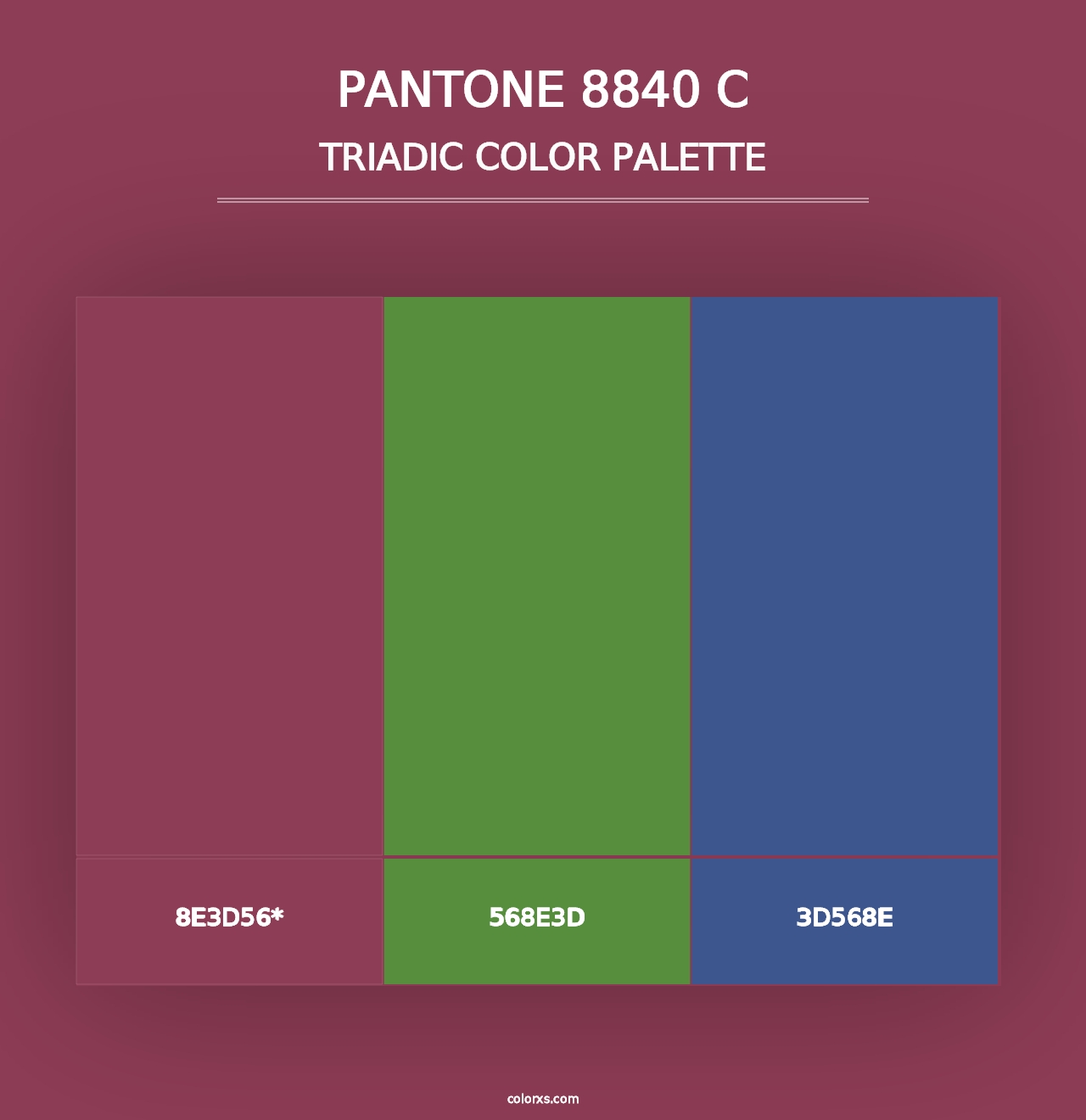 PANTONE 8840 C - Triadic Color Palette