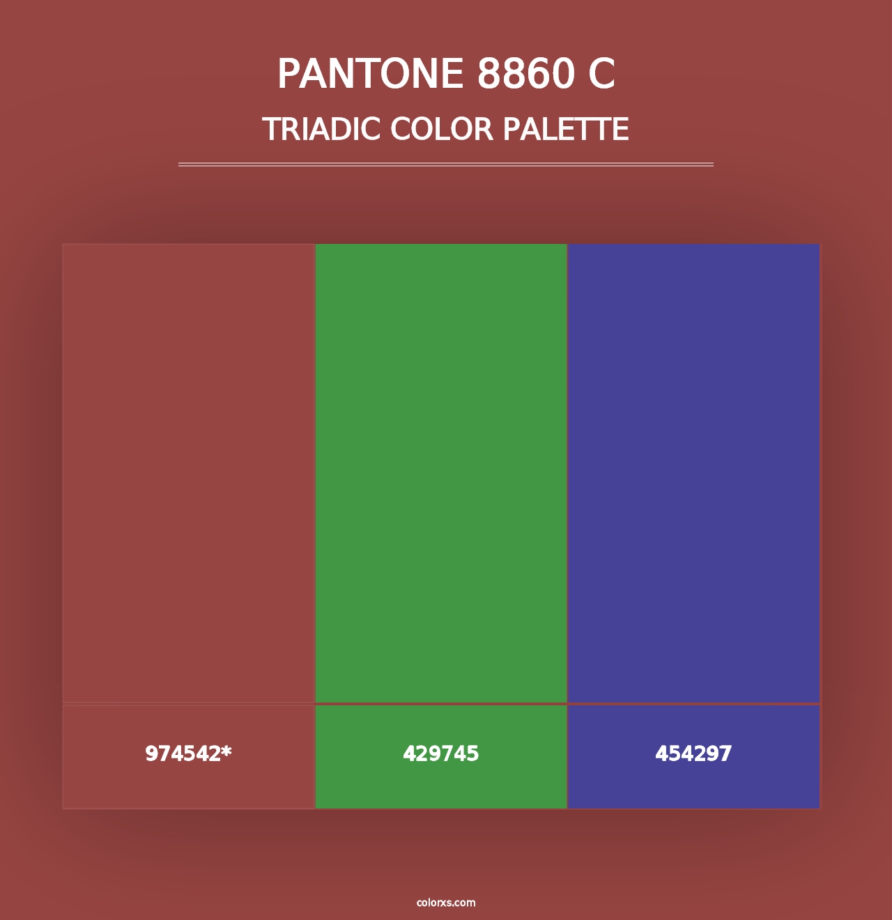 PANTONE 8860 C - Triadic Color Palette