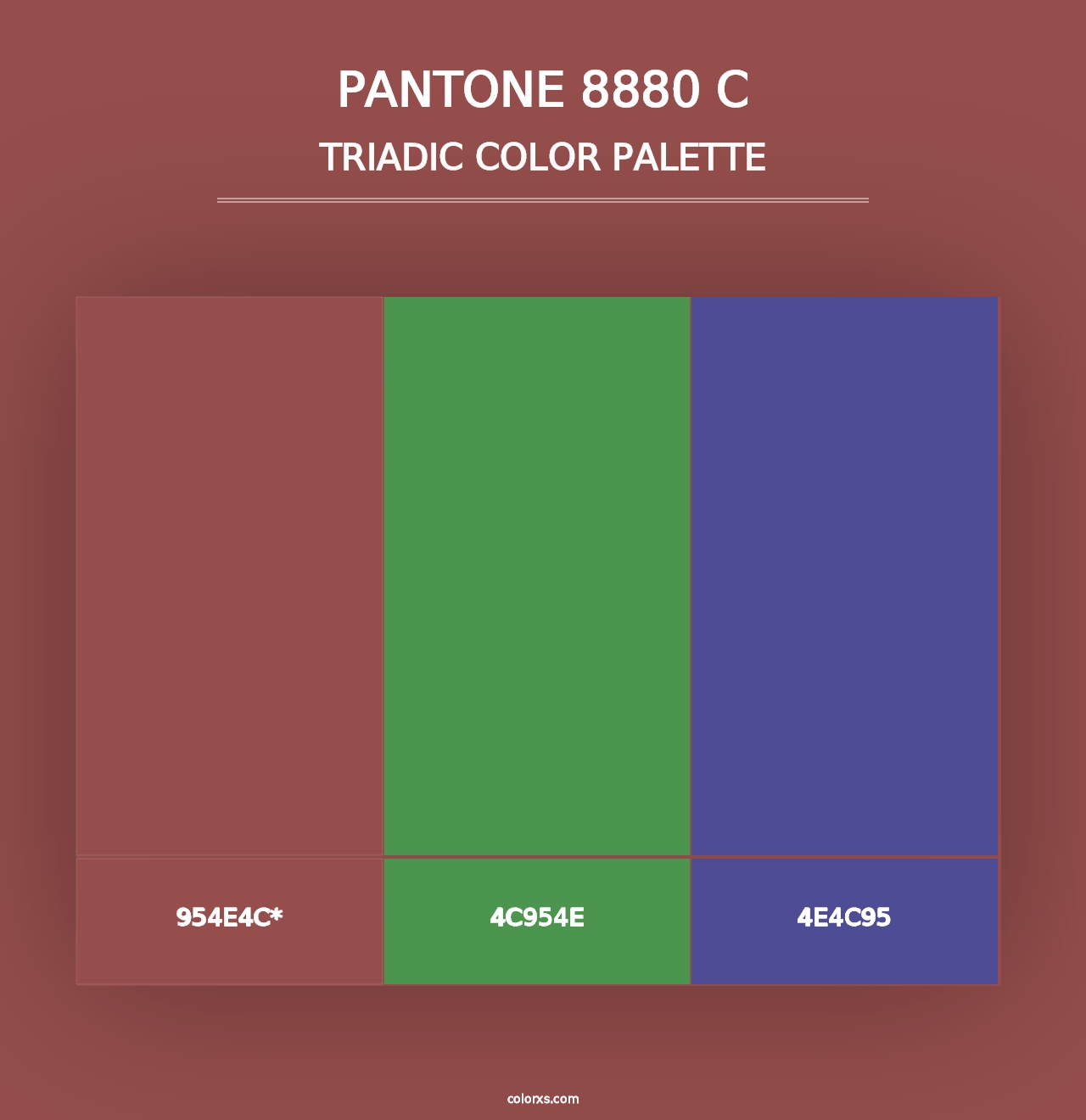 PANTONE 8880 C - Triadic Color Palette