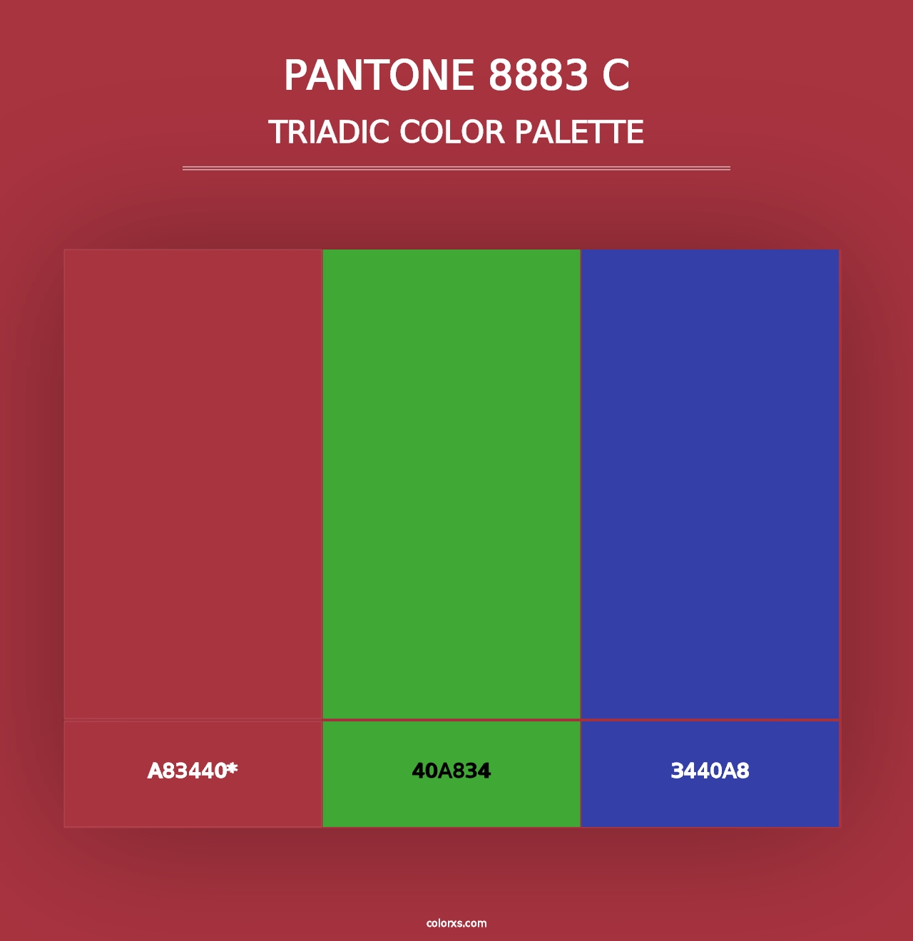 PANTONE 8883 C - Triadic Color Palette