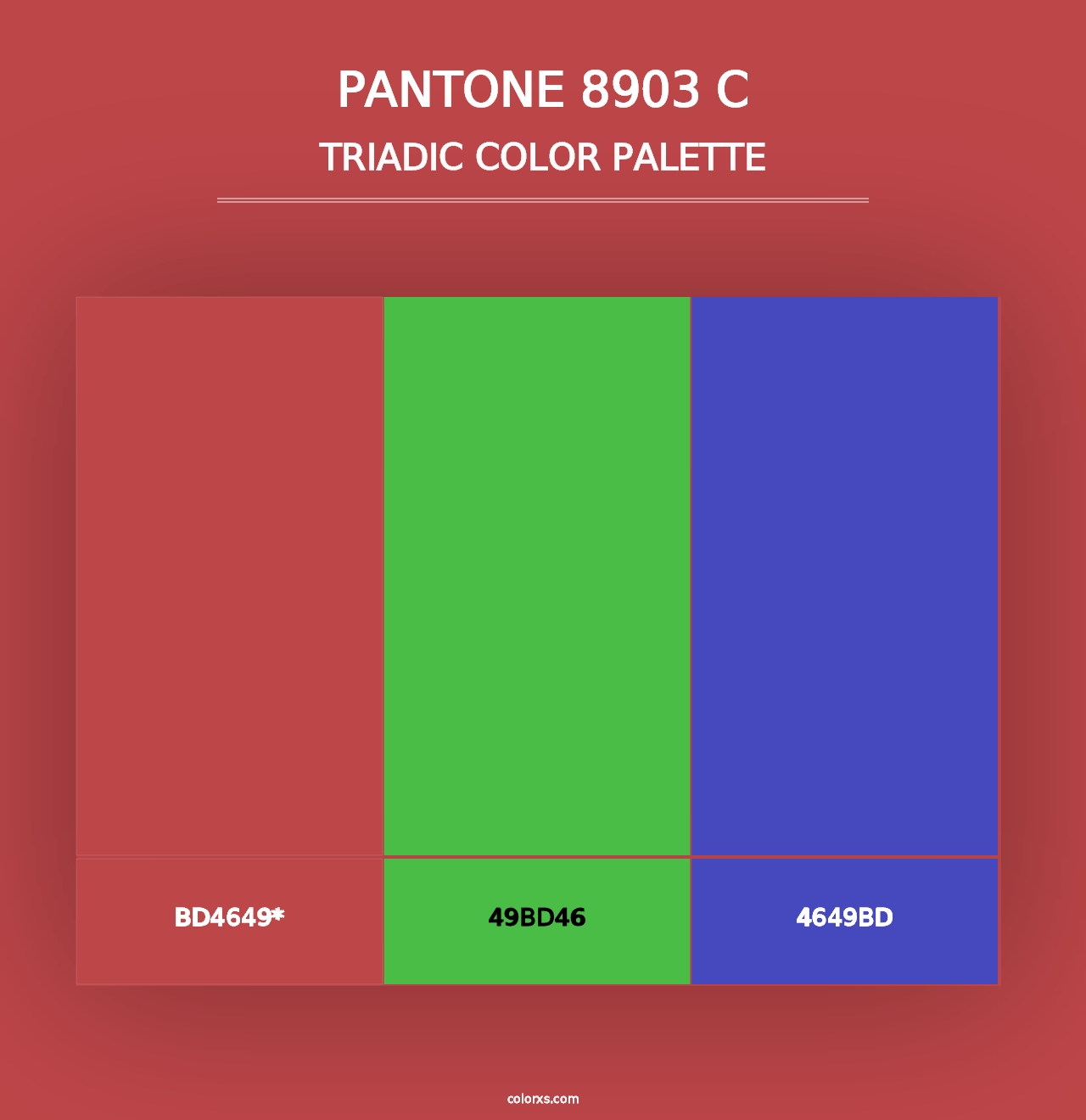 PANTONE 8903 C - Triadic Color Palette