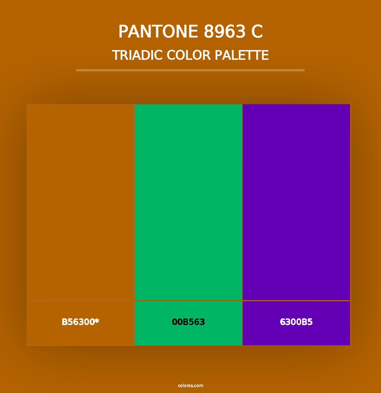 PANTONE 8963 C - Triadic Color Palette