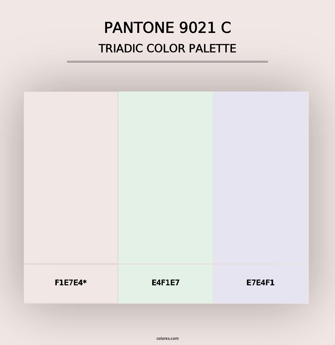 PANTONE 9021 C - Triadic Color Palette