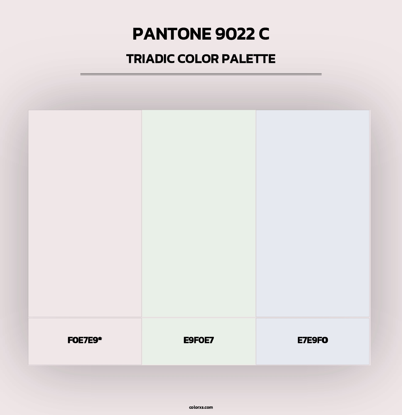 PANTONE 9022 C - Triadic Color Palette