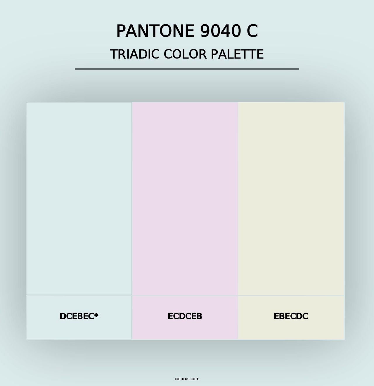 PANTONE 9040 C - Triadic Color Palette