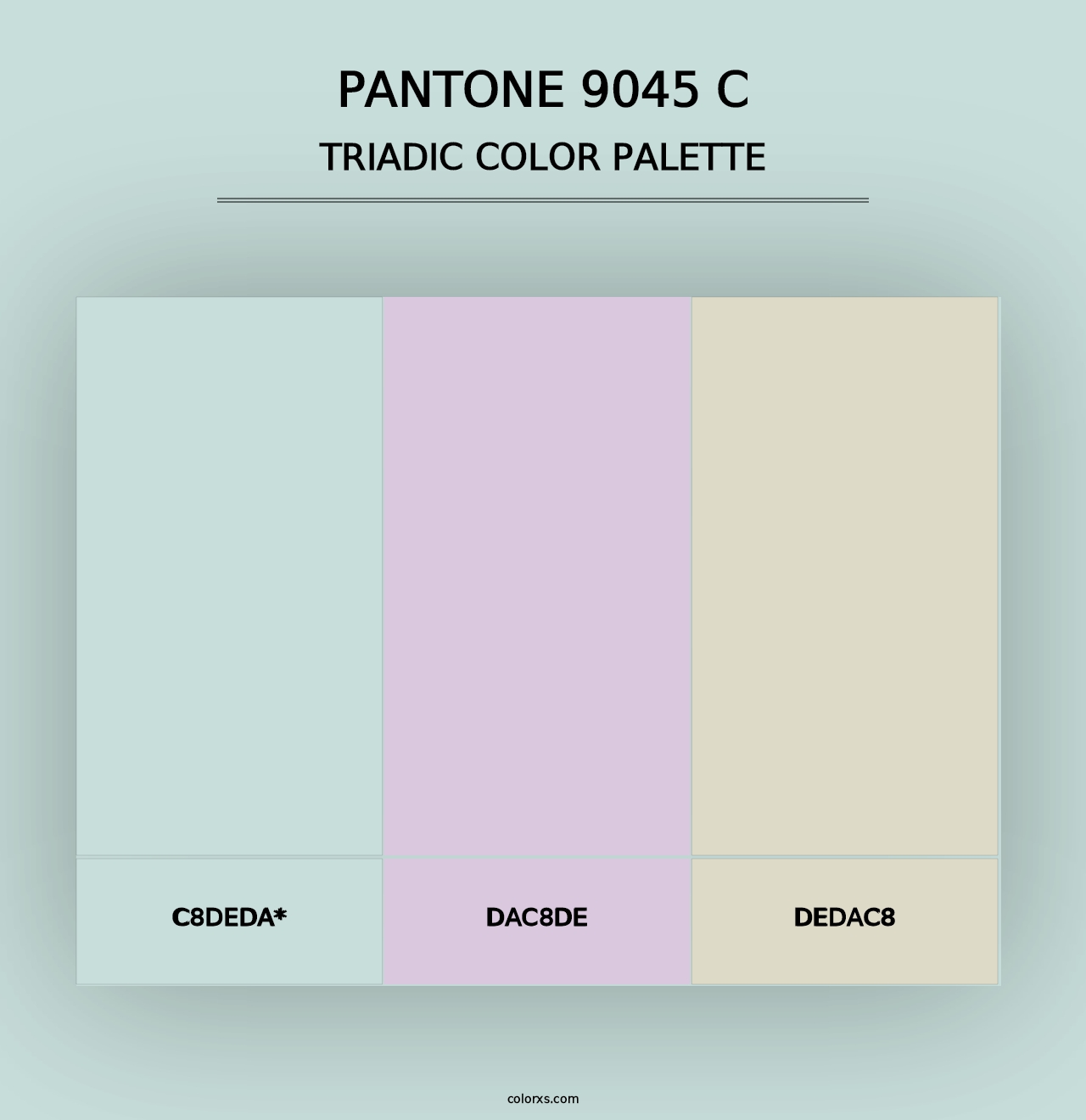 PANTONE 9045 C - Triadic Color Palette