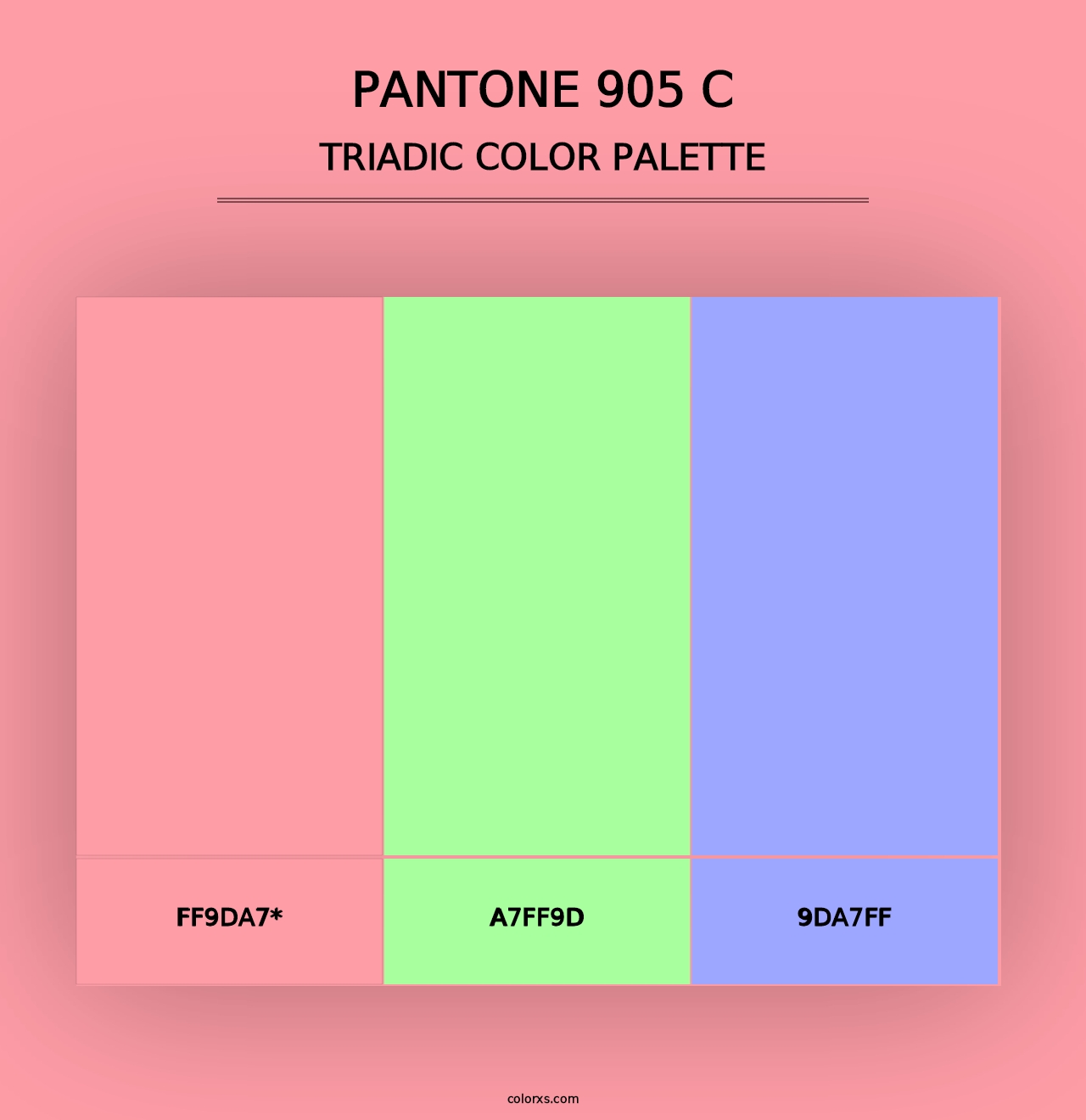 PANTONE 905 C - Triadic Color Palette