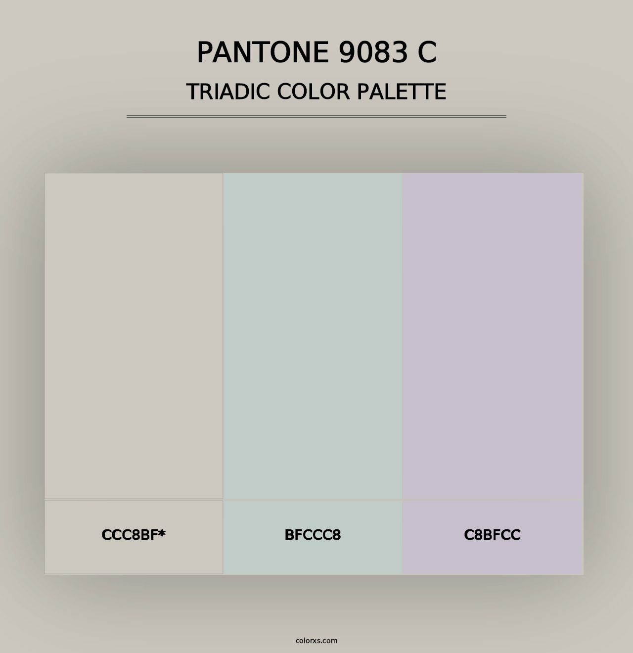 PANTONE 9083 C - Triadic Color Palette