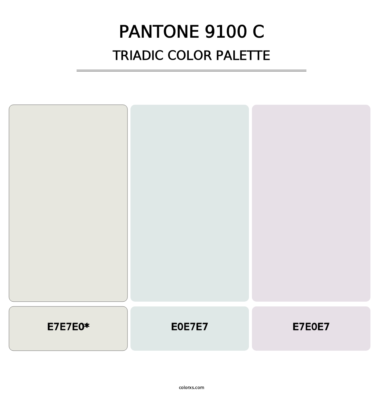 PANTONE 9100 C - Triadic Color Palette