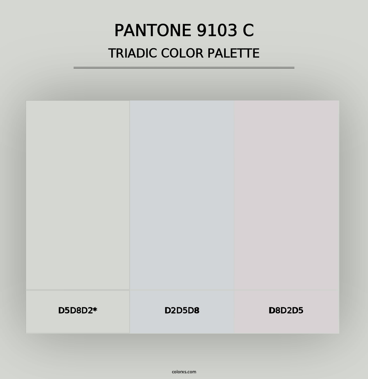 PANTONE 9103 C - Triadic Color Palette