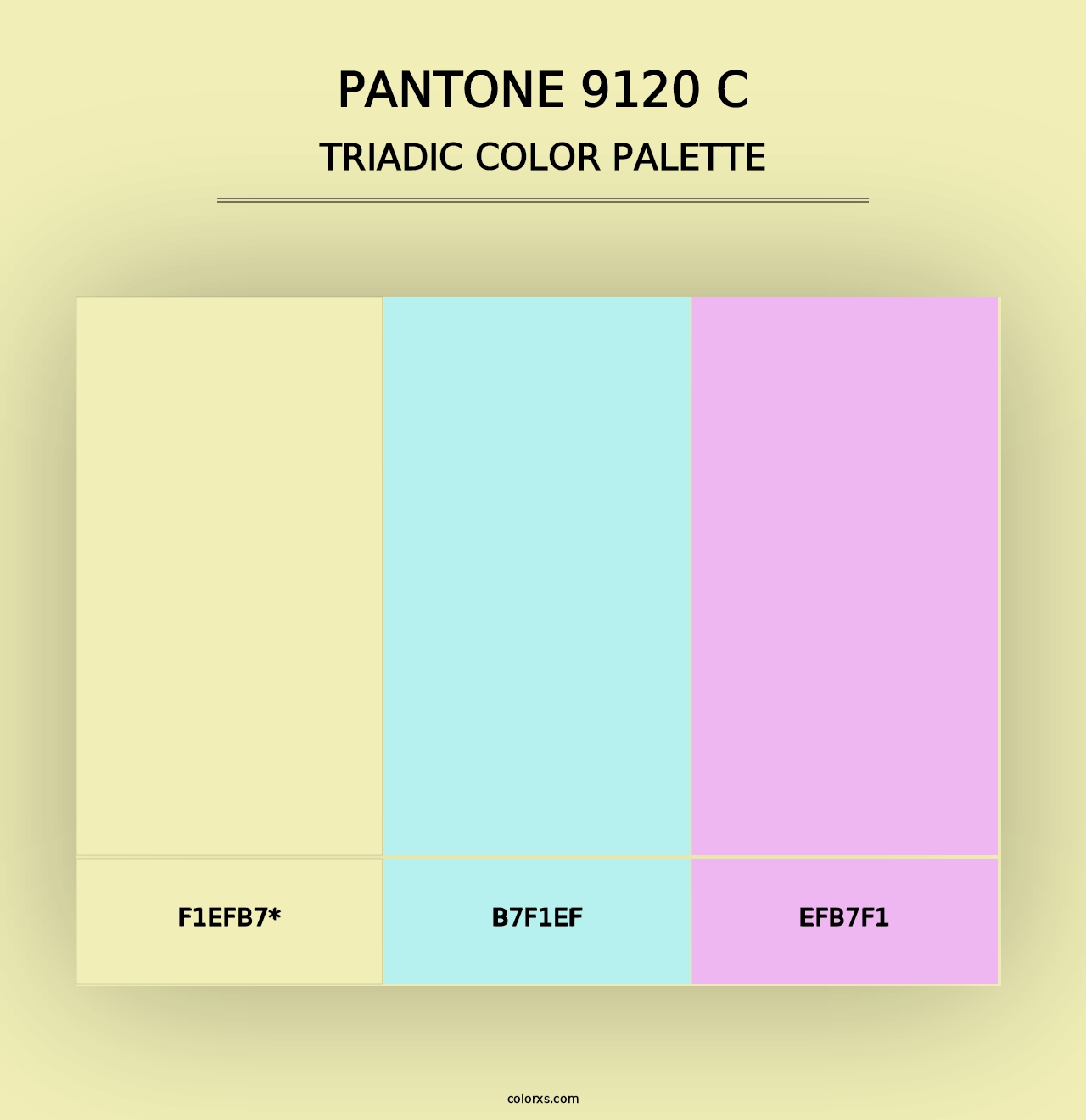 PANTONE 9120 C - Triadic Color Palette