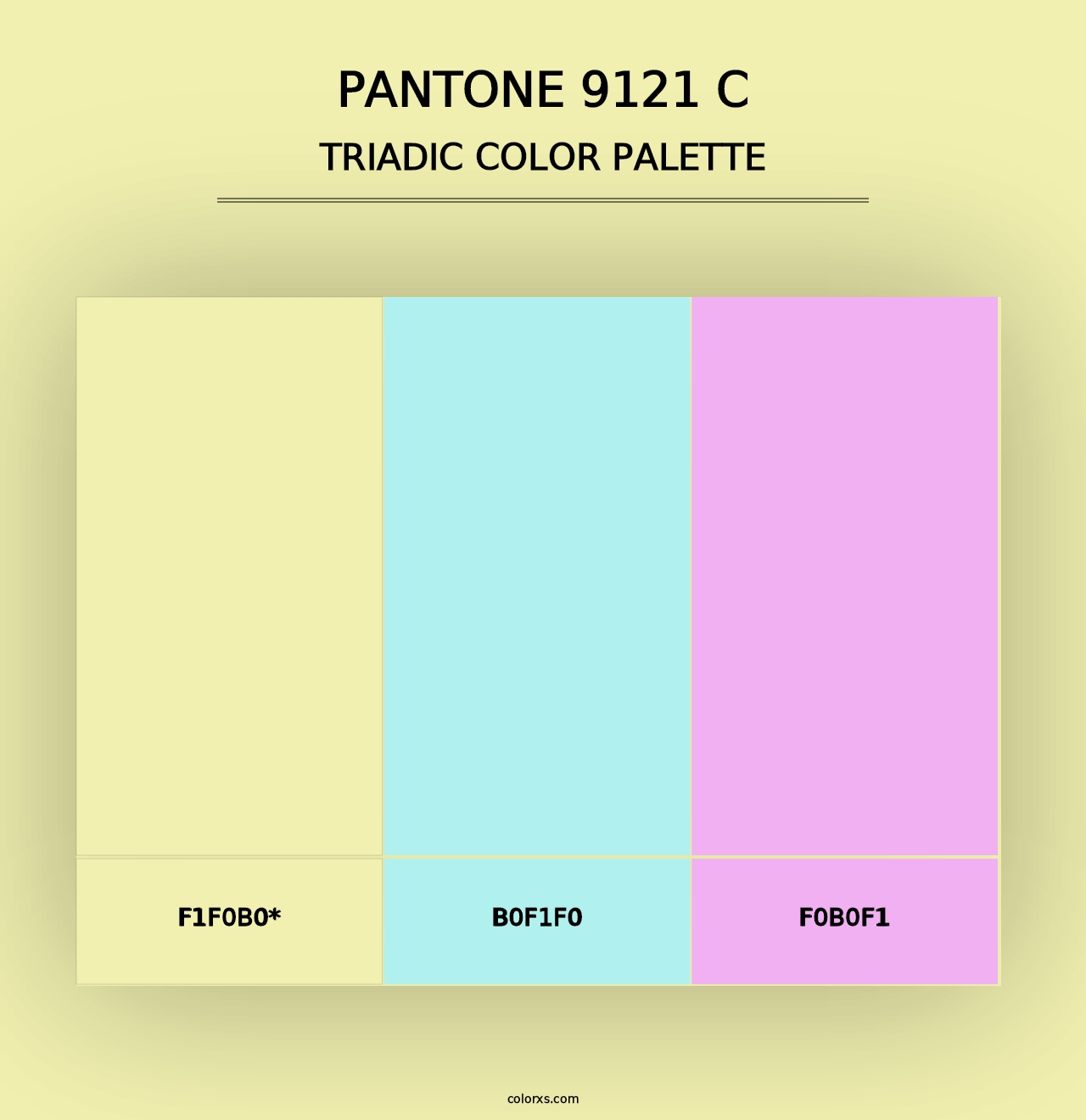 PANTONE 9121 C - Triadic Color Palette