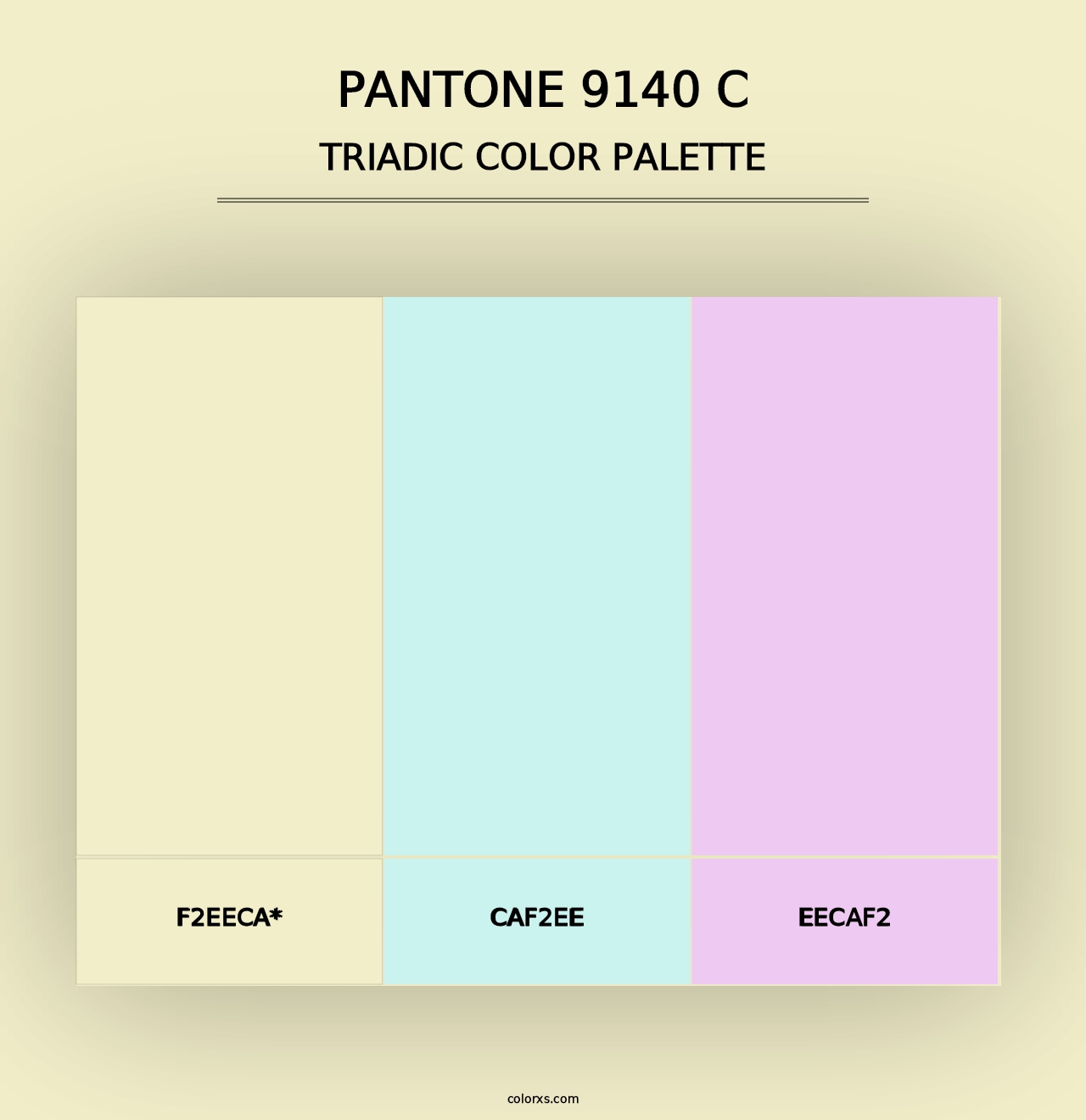 PANTONE 9140 C - Triadic Color Palette