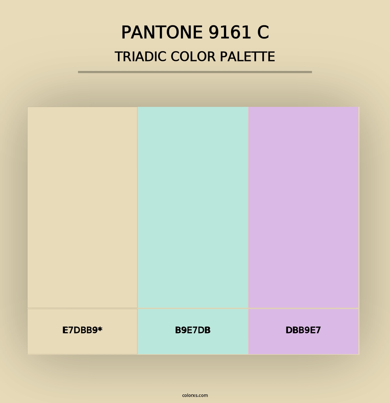 PANTONE 9161 C - Triadic Color Palette