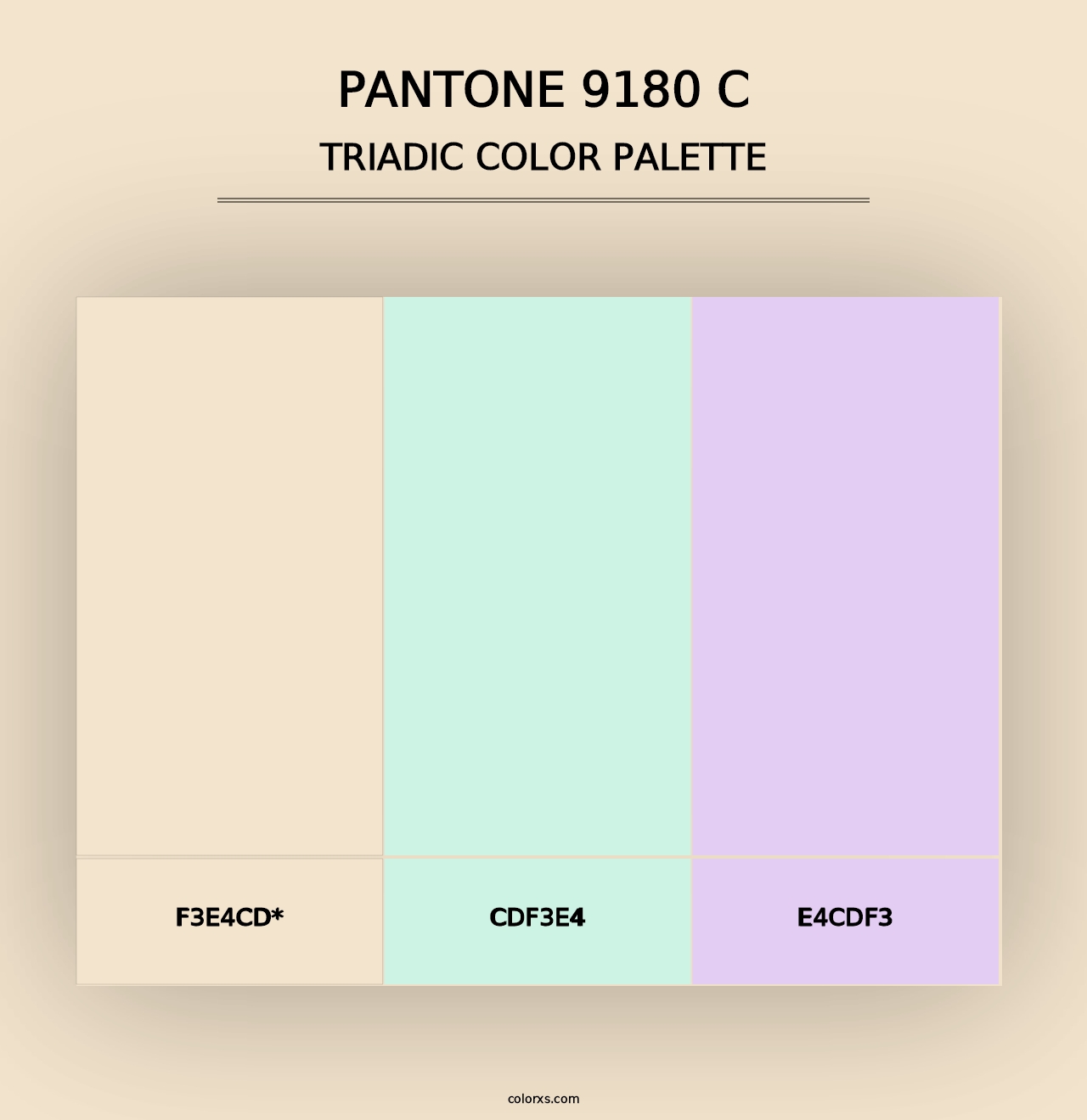 PANTONE 9180 C - Triadic Color Palette