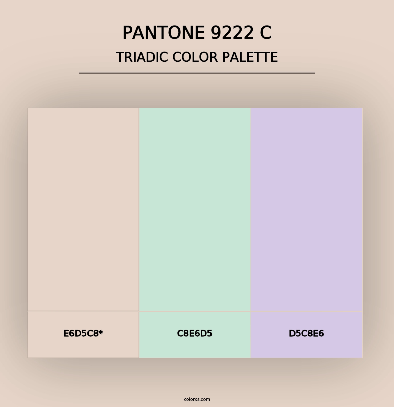 PANTONE 9222 C - Triadic Color Palette