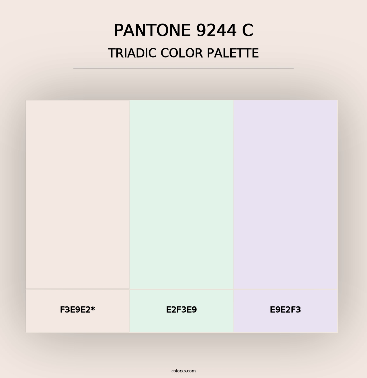 PANTONE 9244 C - Triadic Color Palette