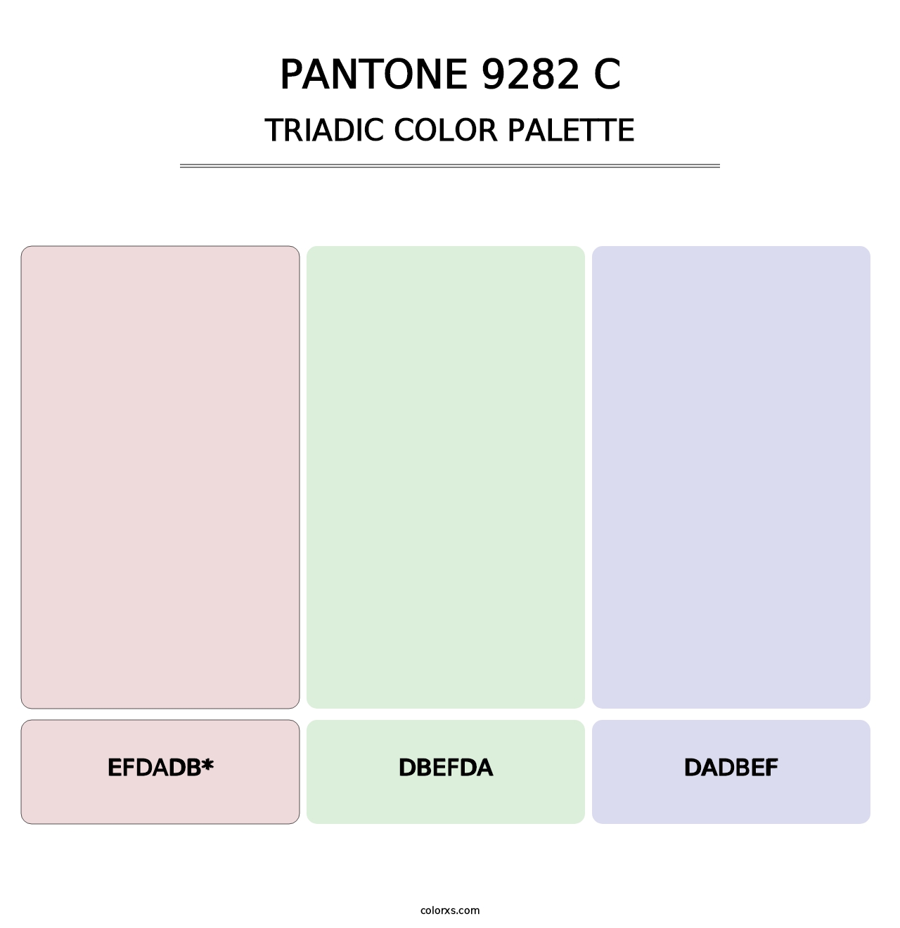 PANTONE 9282 C - Triadic Color Palette