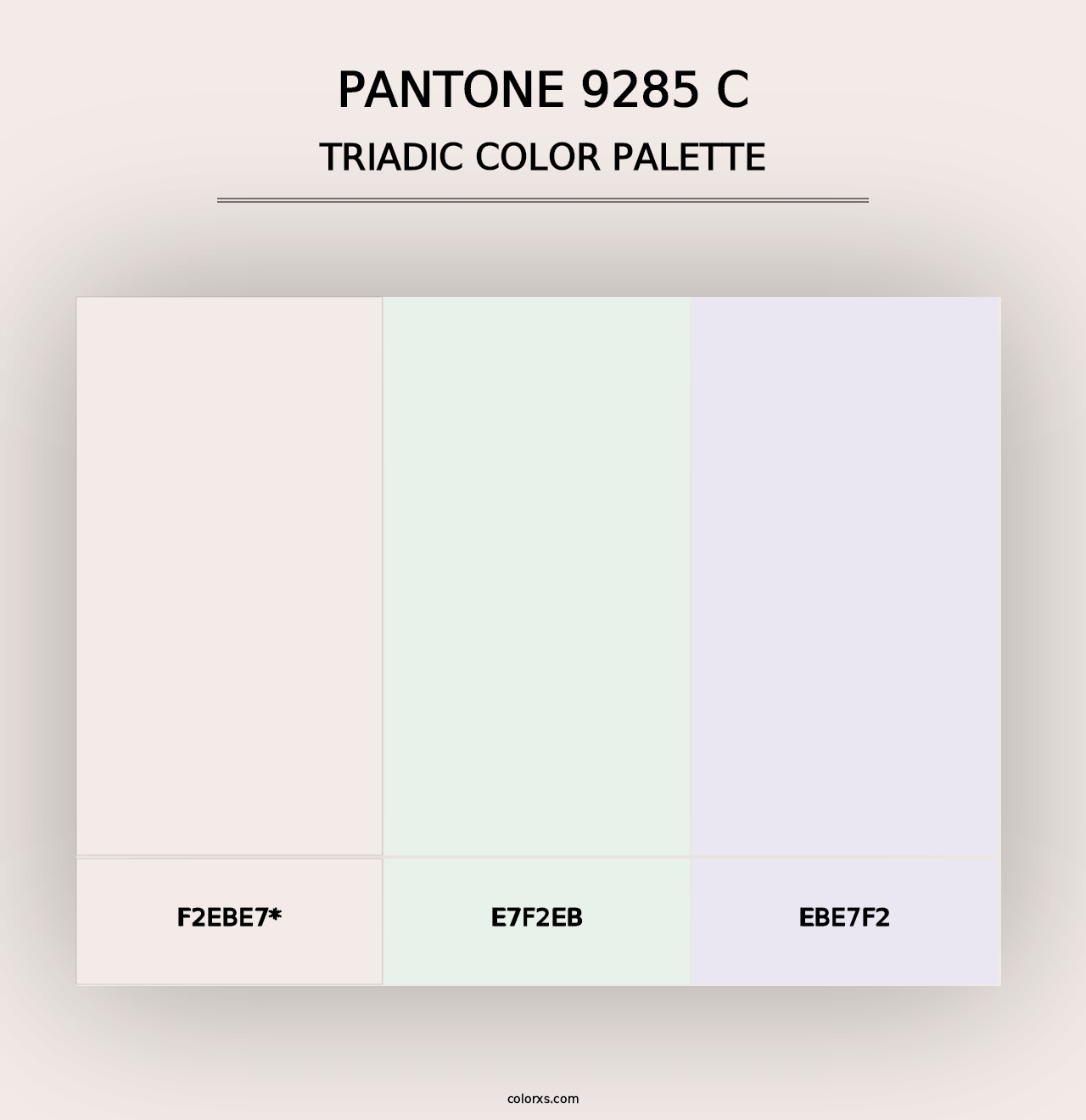 PANTONE 9285 C - Triadic Color Palette