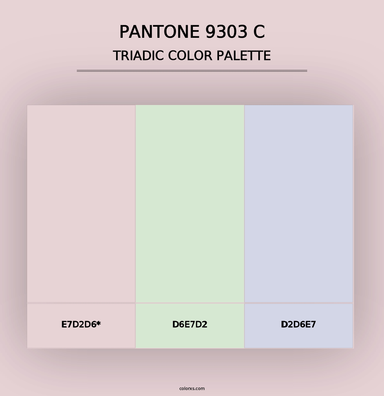 PANTONE 9303 C - Triadic Color Palette