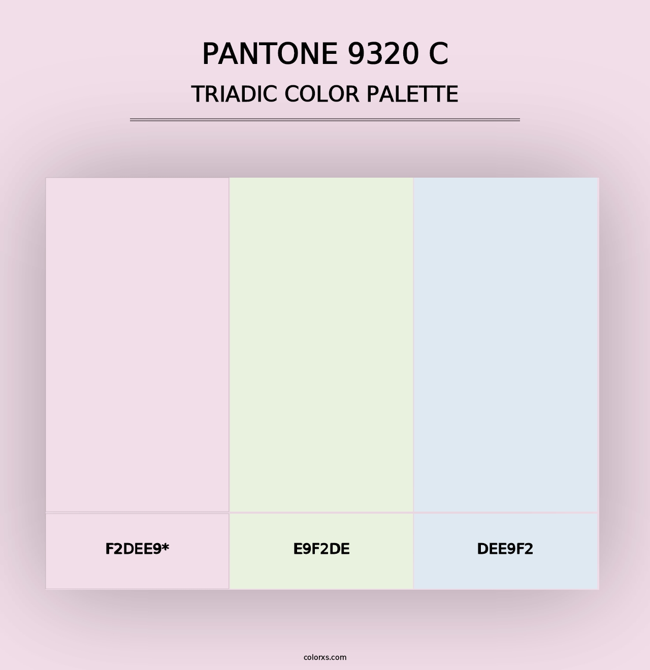 PANTONE 9320 C - Triadic Color Palette