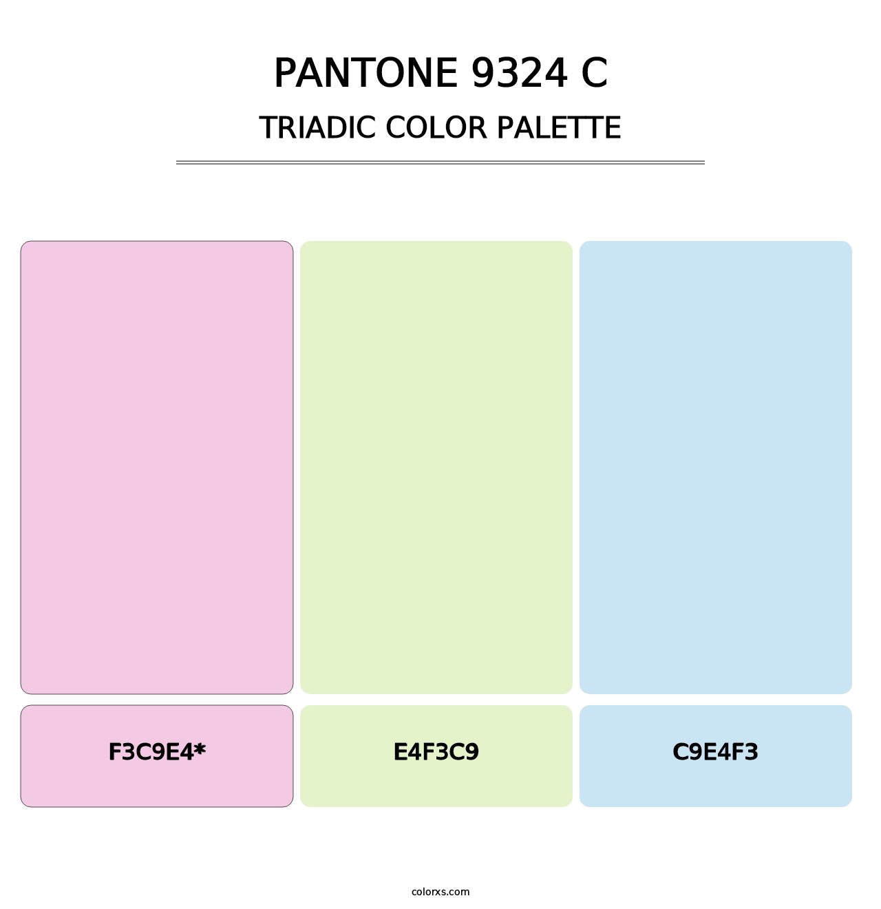 PANTONE 9324 C - Triadic Color Palette